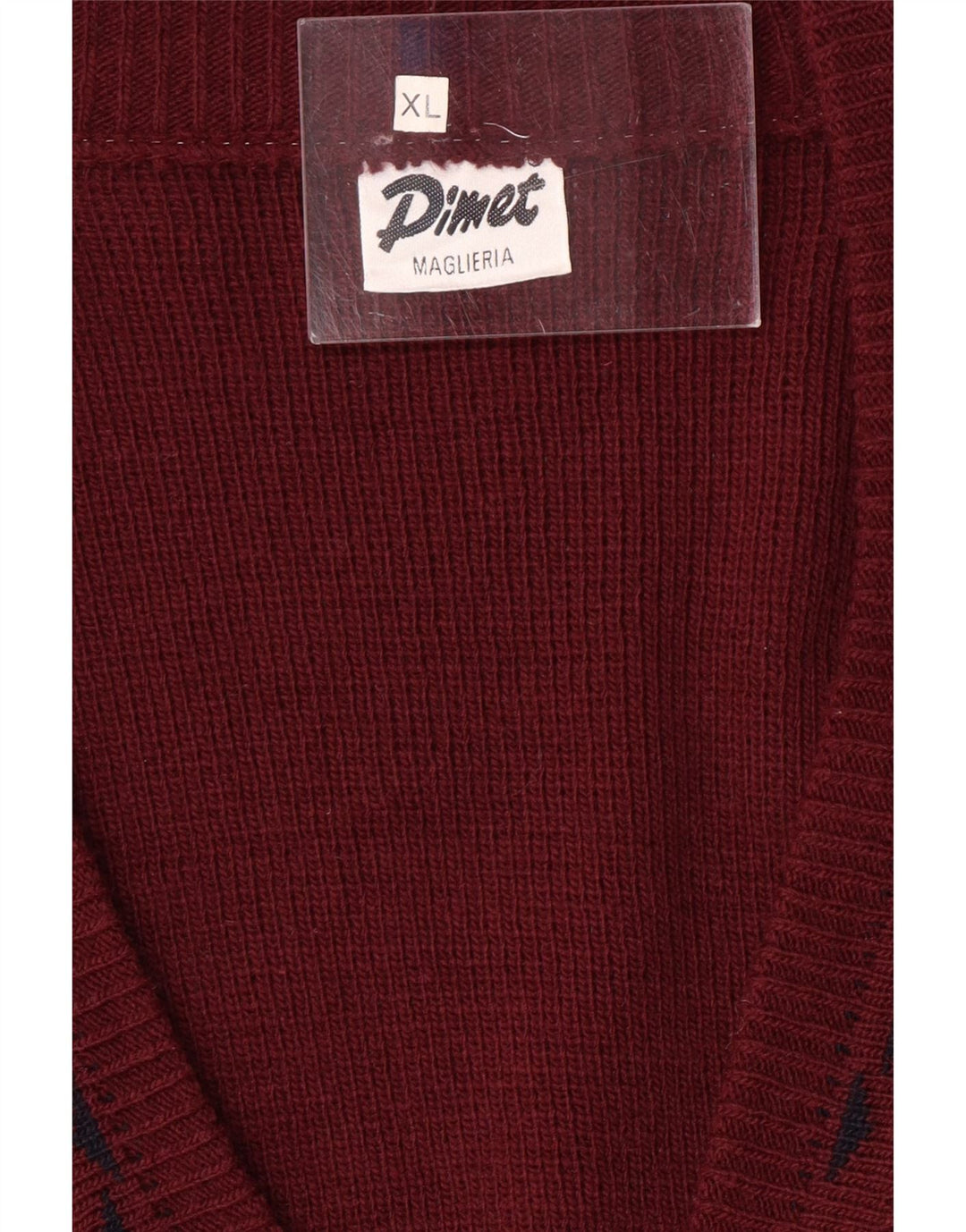 PIMET MAGLIERA Pull Cardigan Homme XL Laine Bordeaux