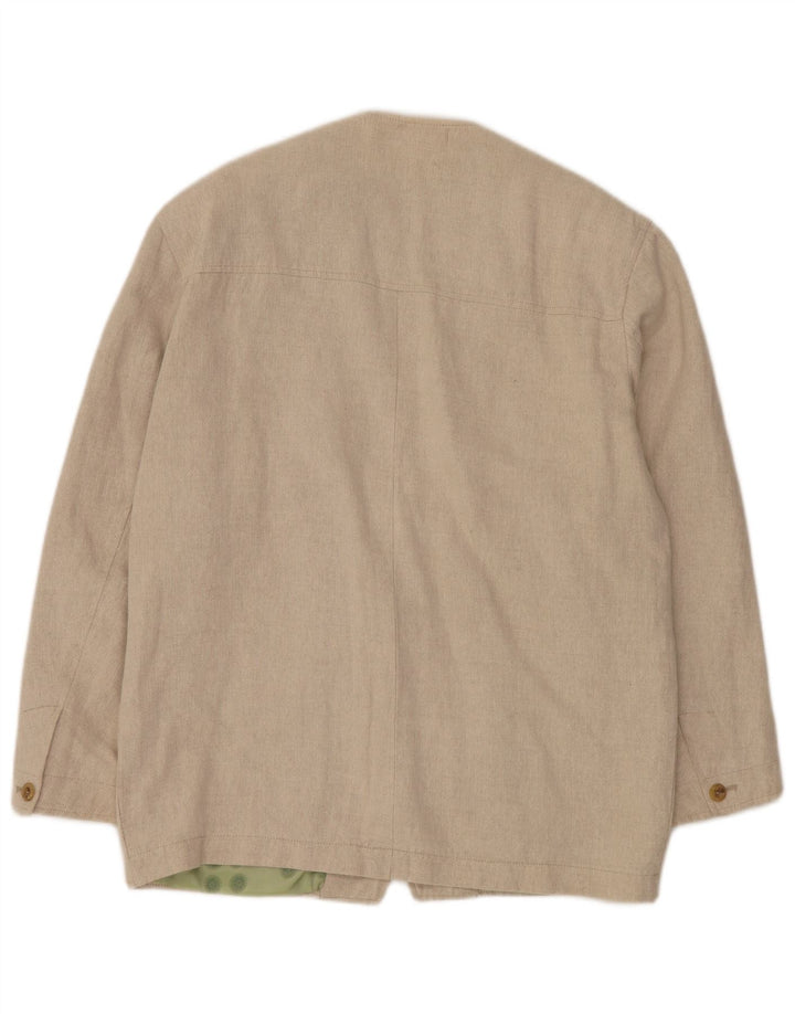 Redpoint Veste blazer à 3 boutons pour homme IT 48 en coton à chevrons beige moyen