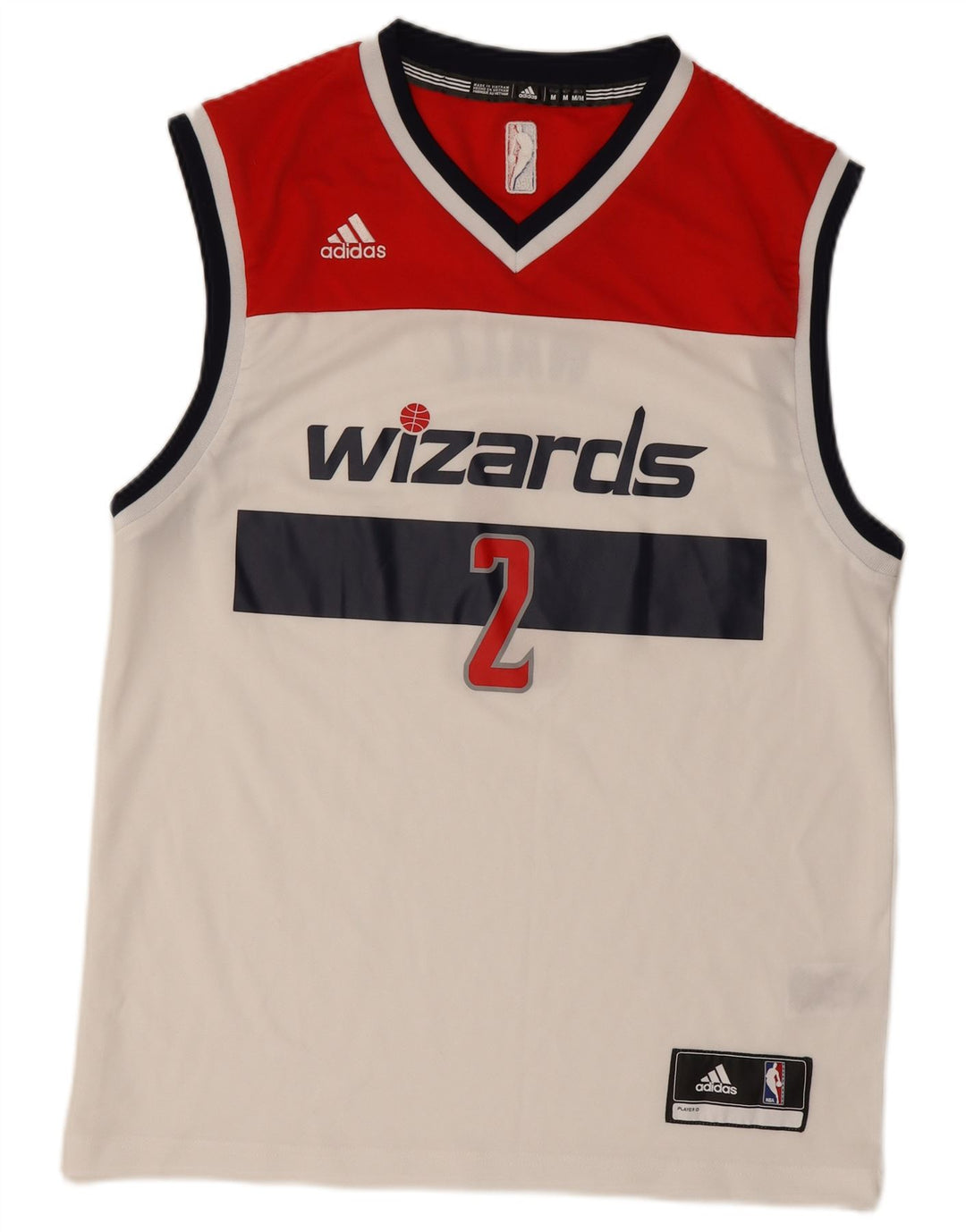 ADIDAS Débardeur Wizards Graphic Homme Blanc Moyen Polyester Colorblock