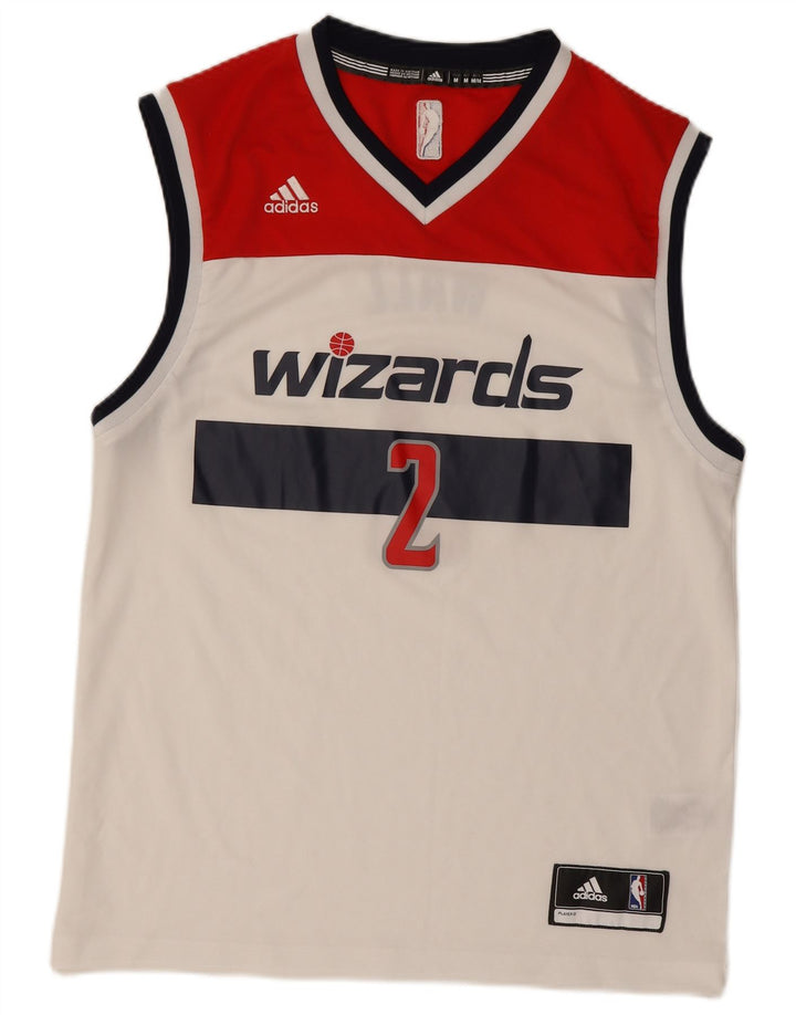 ADIDAS Débardeur Wizards Graphic Homme Blanc Moyen Polyester Colorblock