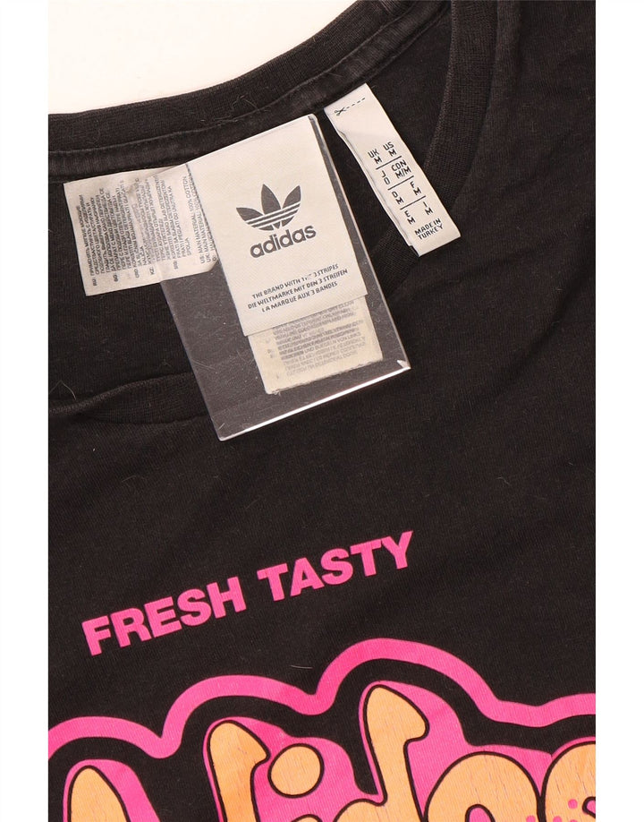 Adidas T-shirt graphique pour homme en coton noir moyen