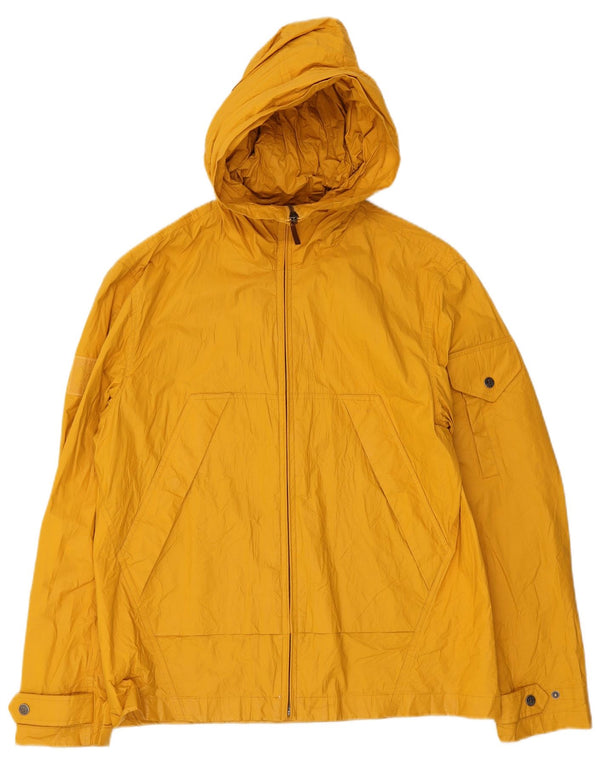 Pretty Green Veste de pluie à capuche pour homme UK 40 Large Jaune