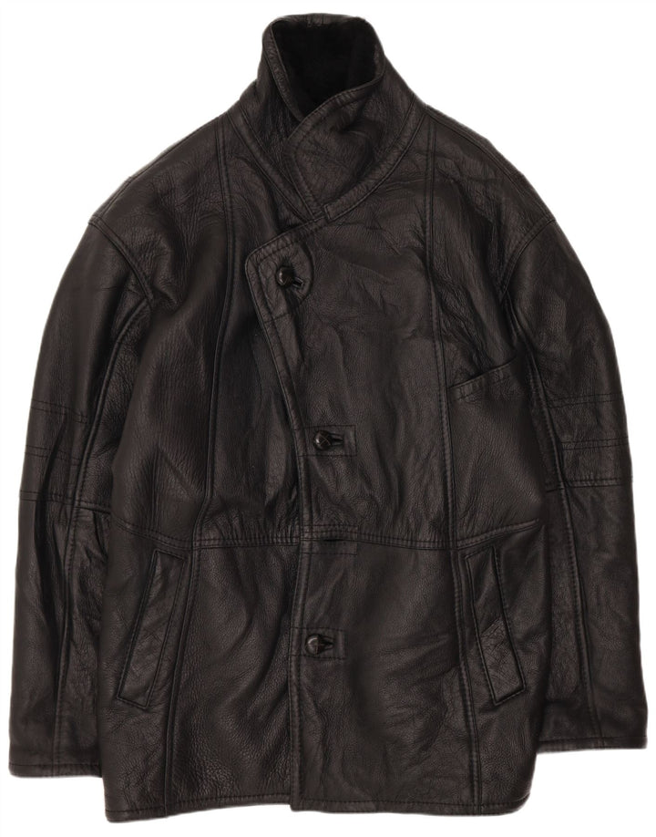 veste en peau de mouton vintage pour hommes IT 50 Grand Noir