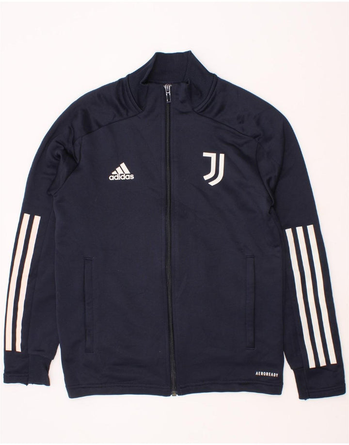 ADIDAS Boys Juventus Tracksuit Top Jacket 9-10 Years Navy Blue Polyester Vintage Adidas and Second-Hand Adidas from Messina Hembry 