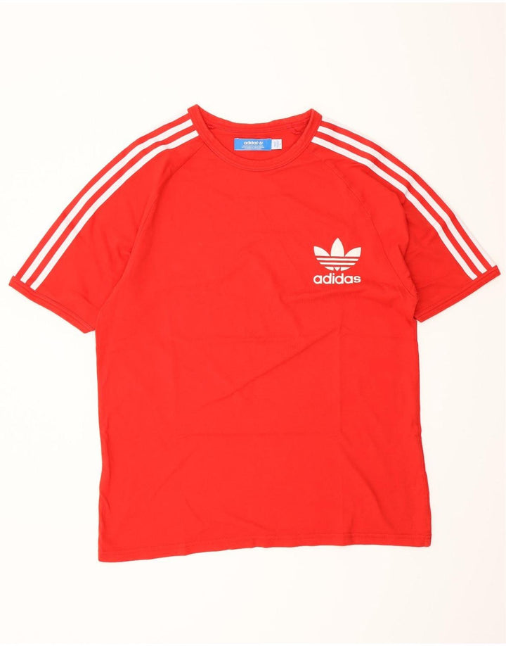 Adidas T-Shirt Homme Haut Large Rouge Coton