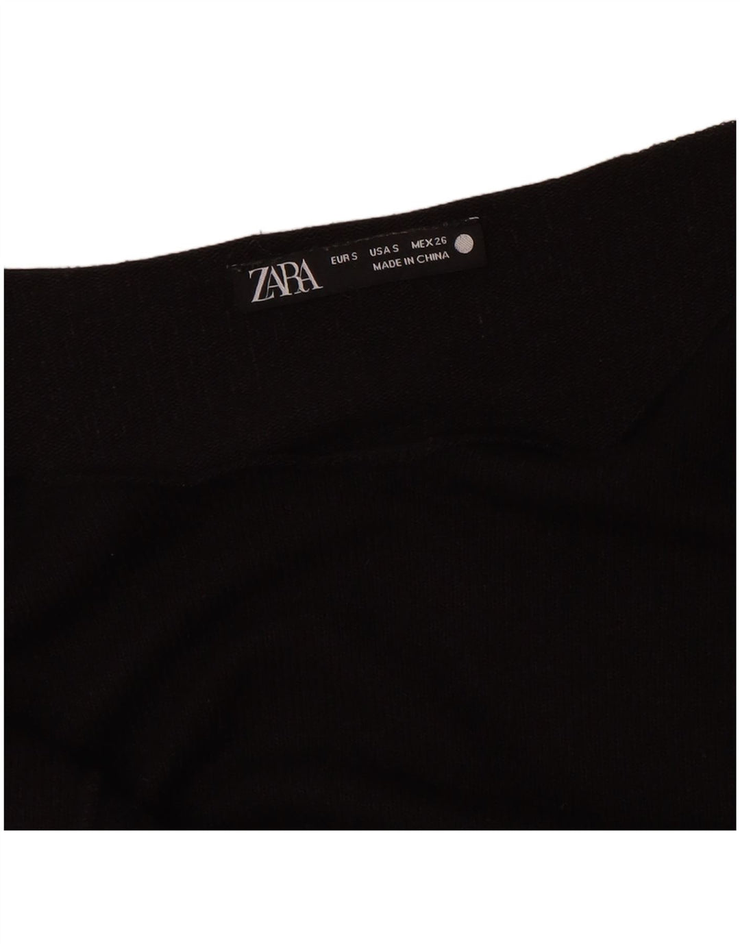 Zara Haut surdimensionné à manches longues pour femme UK 10 Small Noir