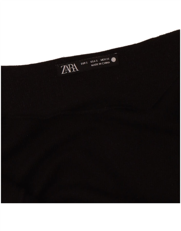 Zara Haut surdimensionné à manches longues pour femme UK 10 Small Noir