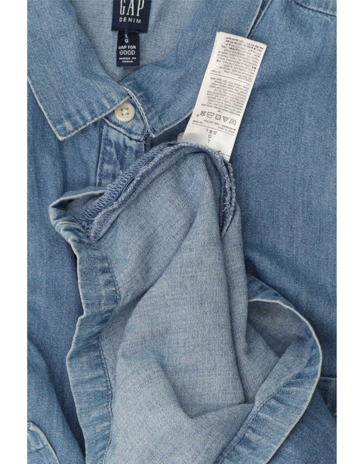 Gant Robe en jean pour femme UK 16 Large Bleu Coton