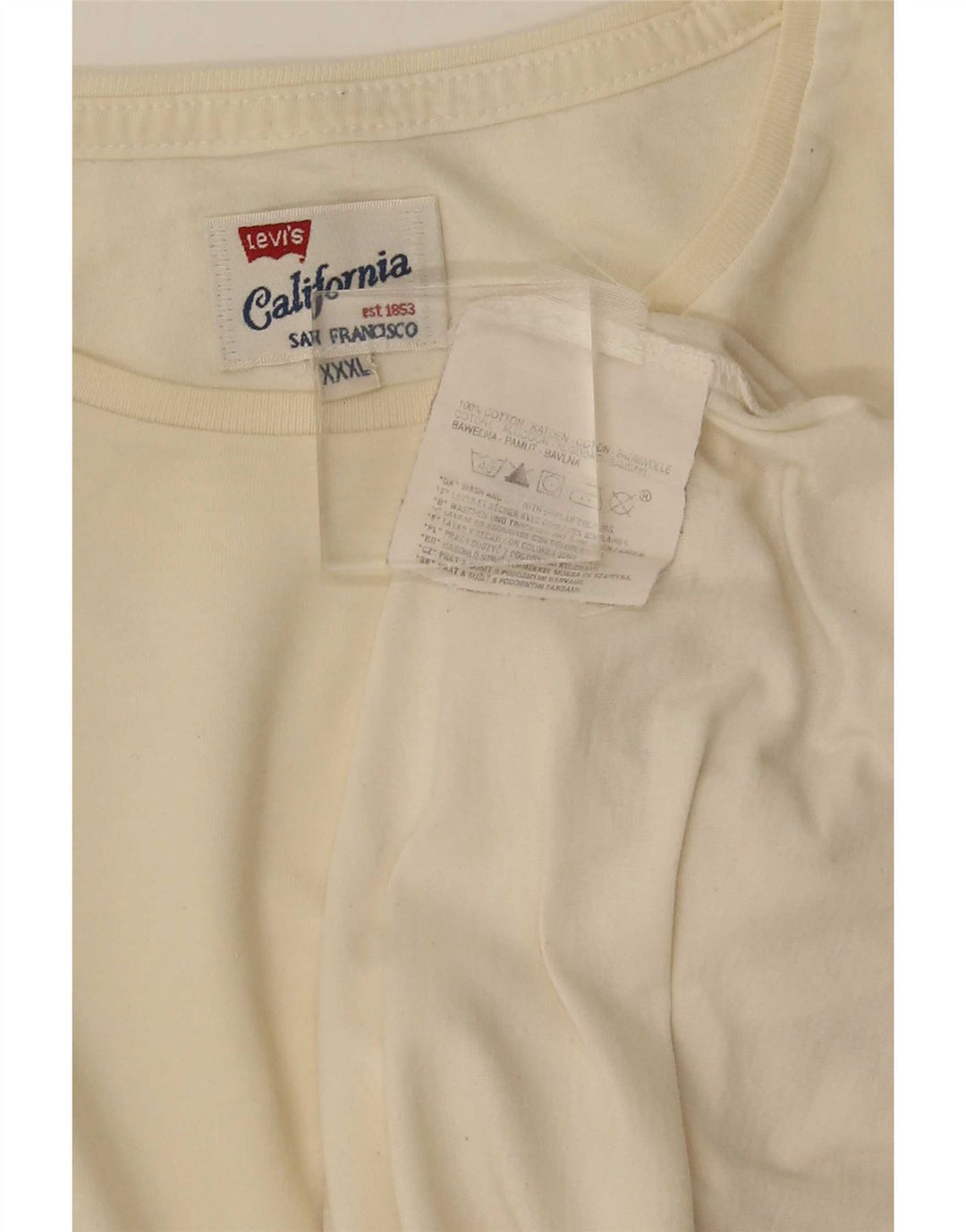 Levi's T-Shirt Homme 3XL Blanc Cassé Coton