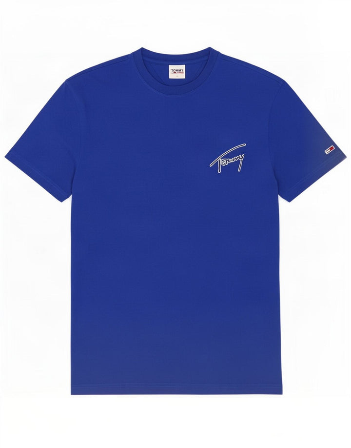 Tommy Hilfiger T-Shirt Homme Haut Large Bleu Coton