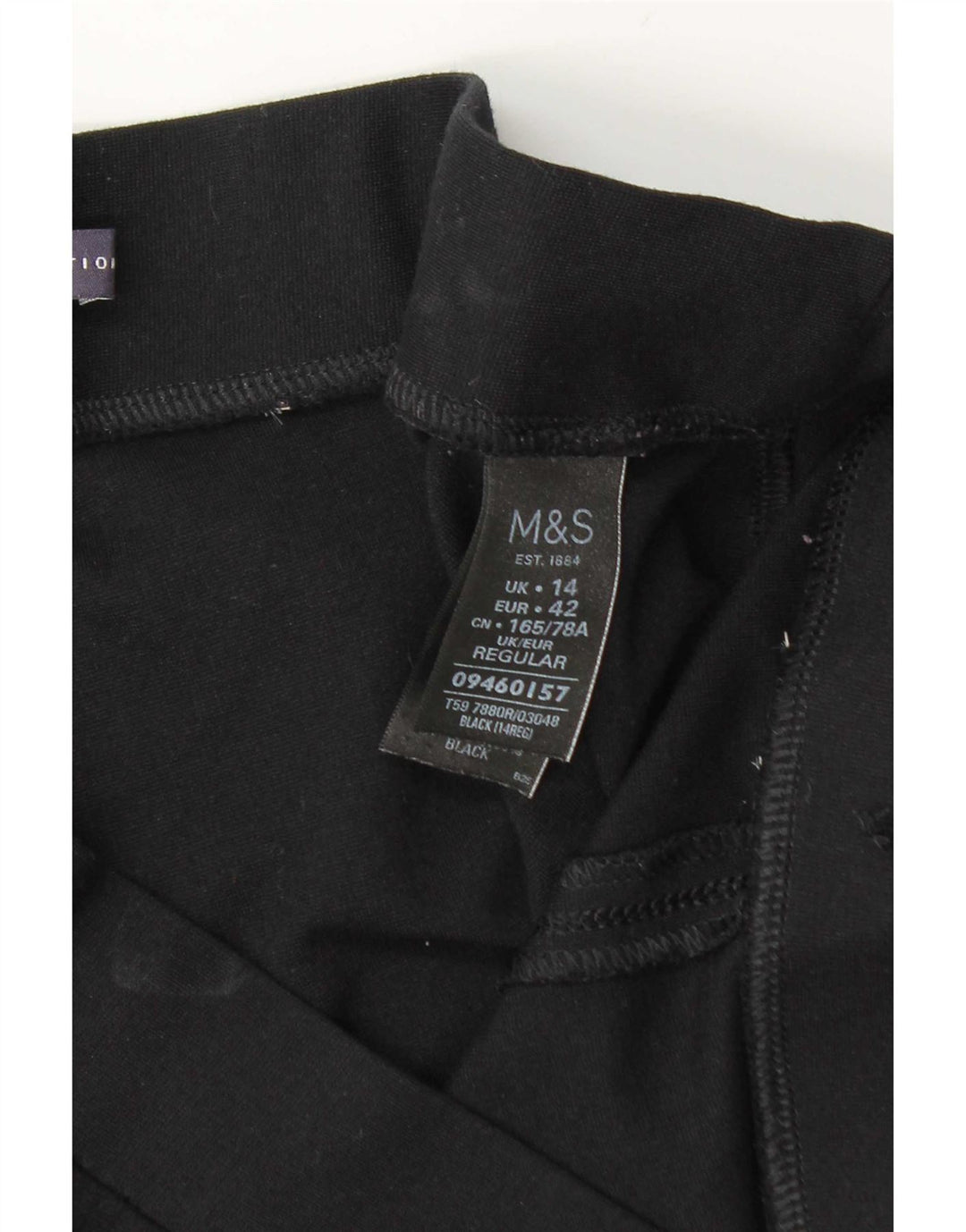 Marks & Spencer Leggings Femme UK 14 Large Noir Viscose