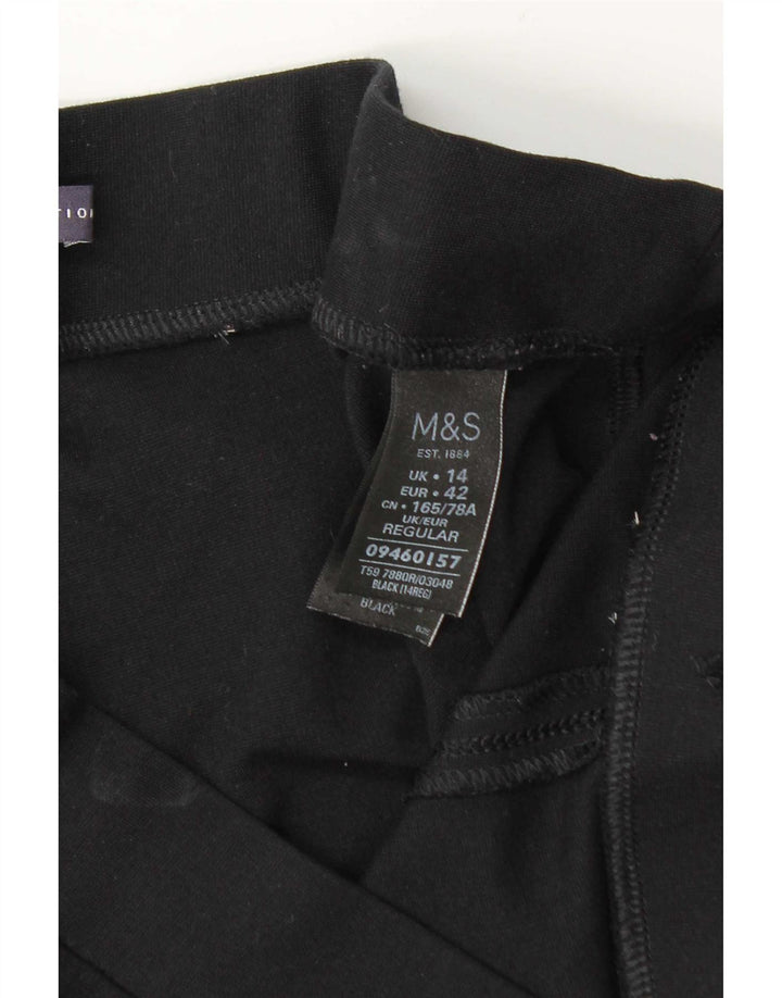 Marks & Spencer Leggings Femme UK 14 Large Noir Viscose