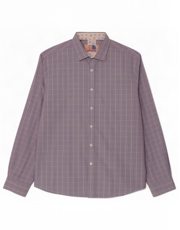 Americanino Chemise Homme 2XL Violet Carreaux Coton