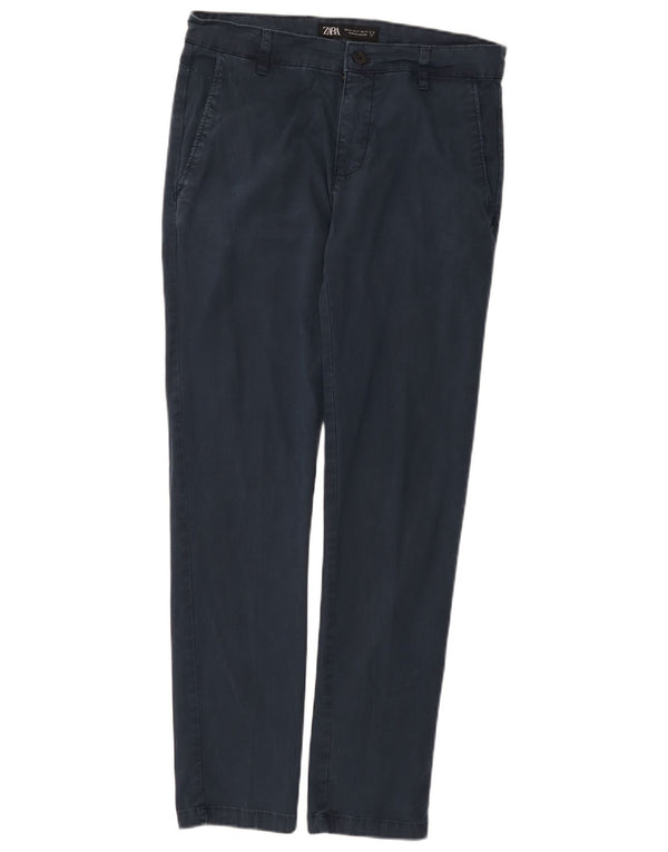 Zara Pantalon Chino Slim Homme EU 40 Medium W31 L30 Bleu Marine
