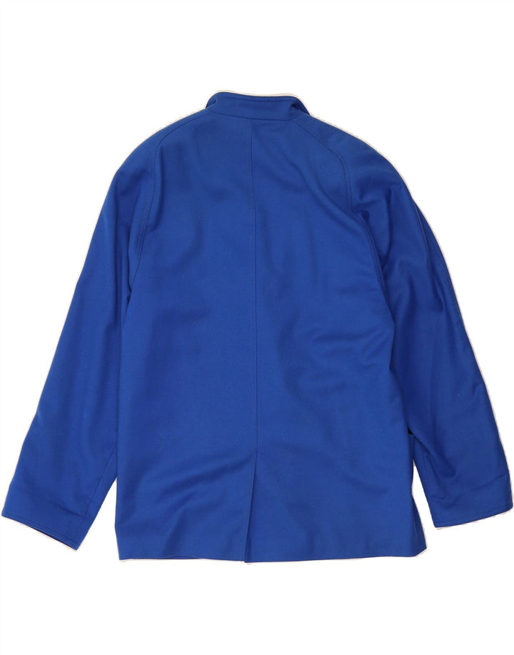 VINTAGE Womens 2 Button Blazer Jacket EU 44 XL Blue Wool Vintage Vintage and Second-Hand Vintage from Messina Hembry 