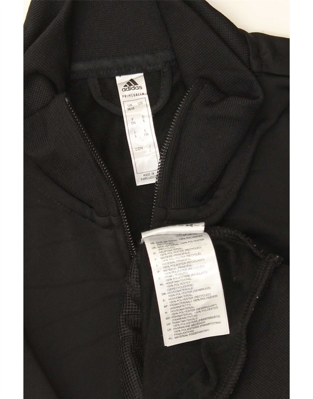 Adidas Veste de survêtement graphique pour homme UK 38/40 Noir moyen Polyester