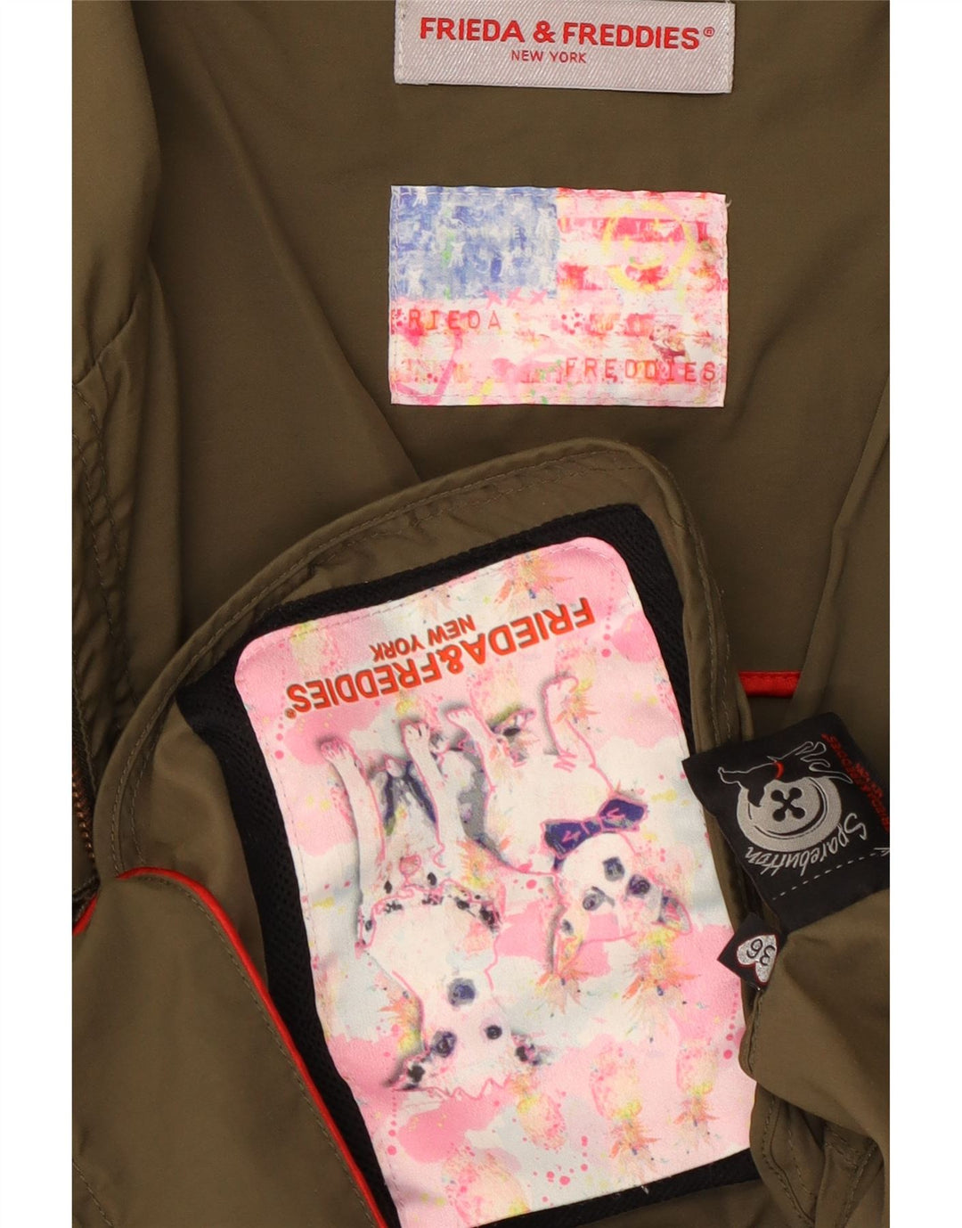 Frieda & Freddies Veste Parka à capuche pour femme EU 36 Petit Kaki
