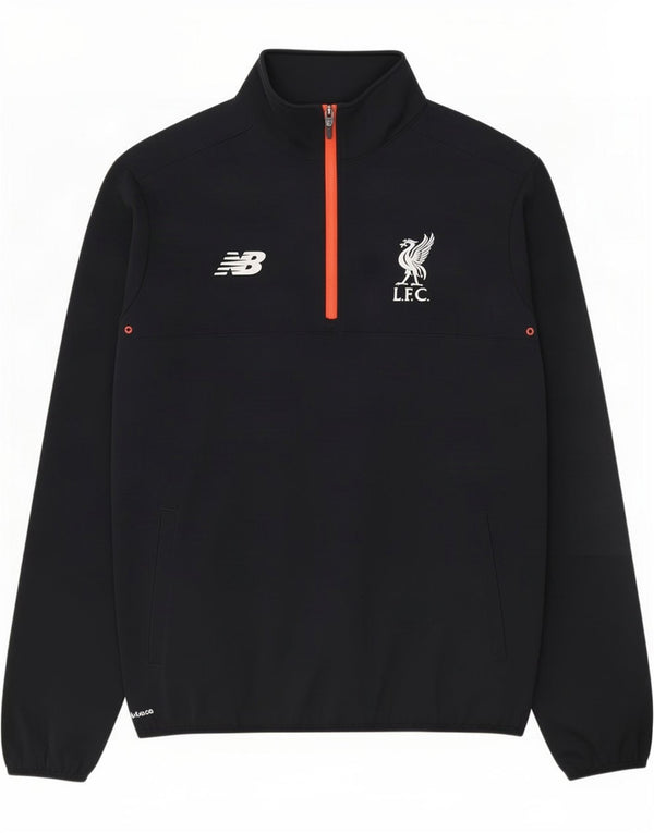 New Balance Liverpool Pull à col zippé pour homme Noir Taille L