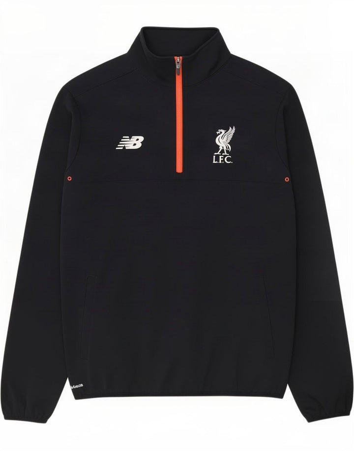 New Balance Liverpool Pull à col zippé pour homme Noir Taille L
