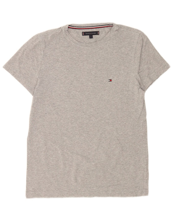 Tommy Hilfiger T-Shirt Homme Petit Gris Moucheté Coton