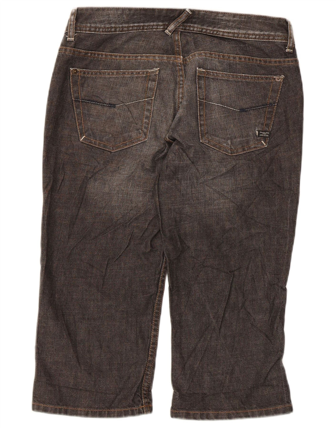 Massimo Dutti Bermuda Denim Femme W28 Coton Gris Moyen