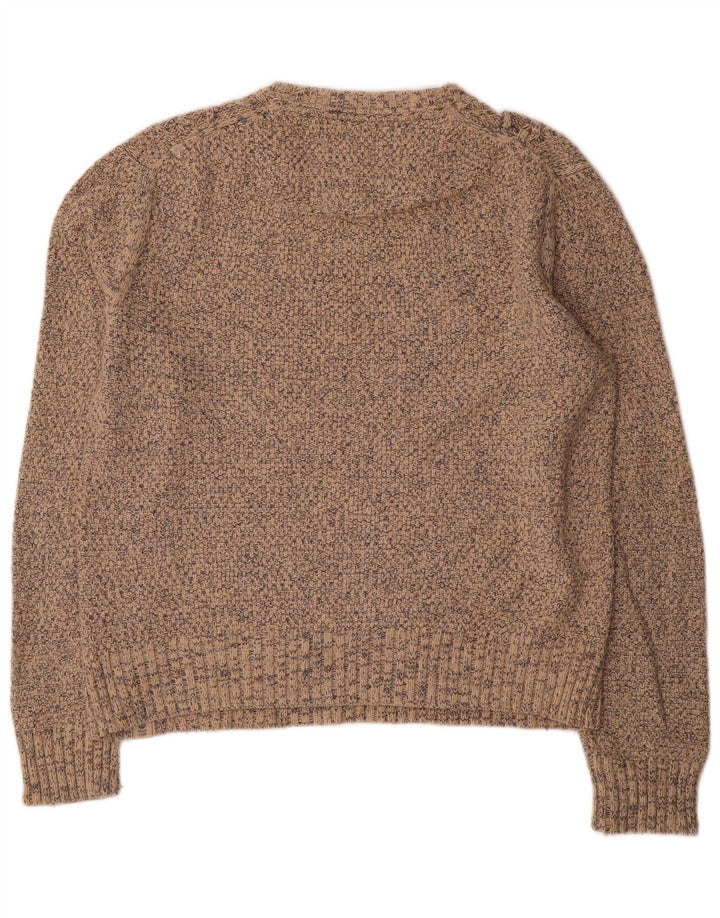 Fat Face Pull Col Bateau Homme Beige Moyen Moucheté Polyester