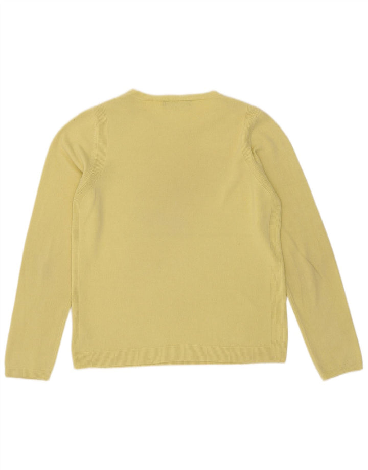 Marks & Spencer Pull à col rond pour femme UK 12 Jaune moyen