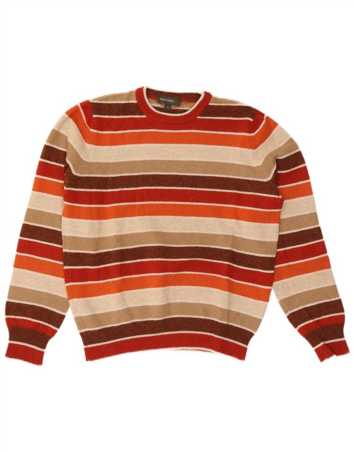 Henry Cottons Pull Col Ras du Cou Homme Rayé Multicolore Moyen