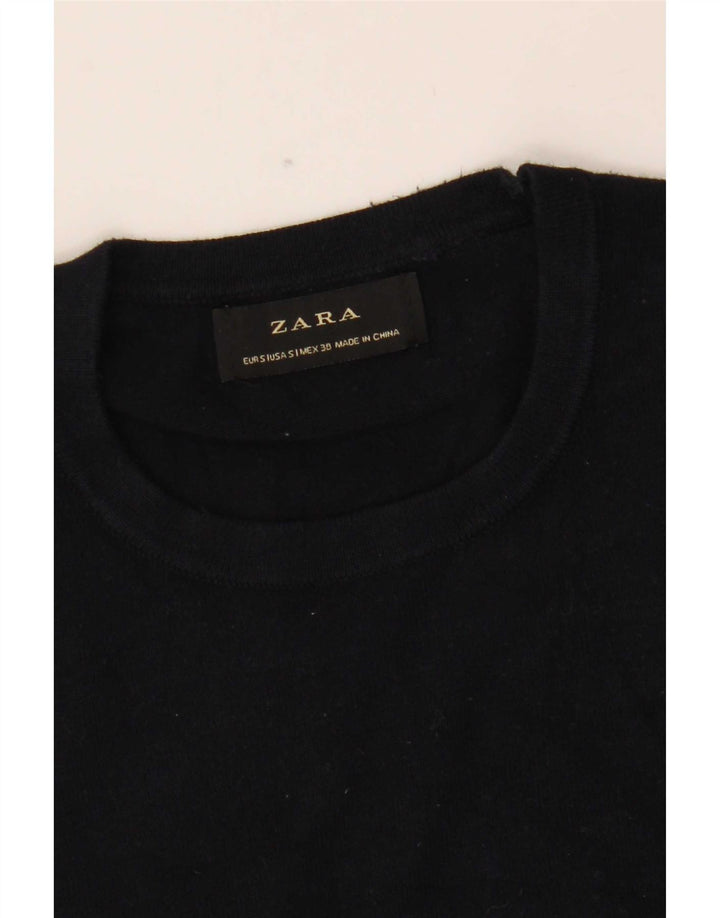 Zara Pull à col rond pour homme Petit Bleu marine