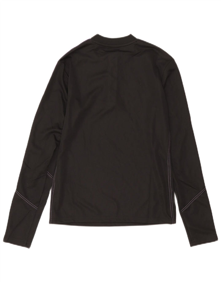 Adidas Aeroready Haut de survêtement à col zippé pour femme UK 8/10 Petit Noir