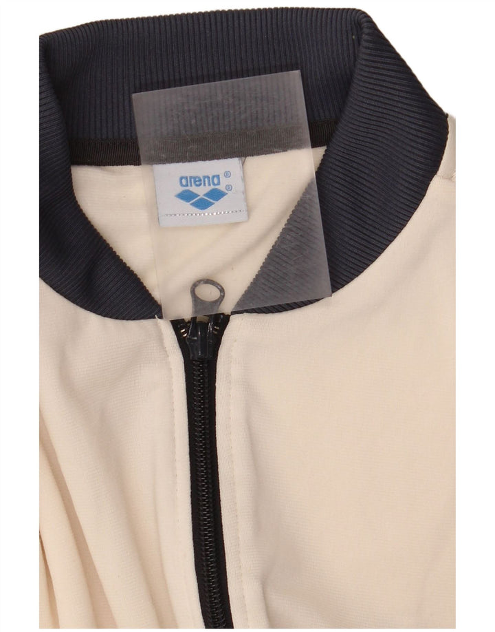 ARENA Veste de survêtement graphique pour femme UK 12 Medium Blanc Polyester