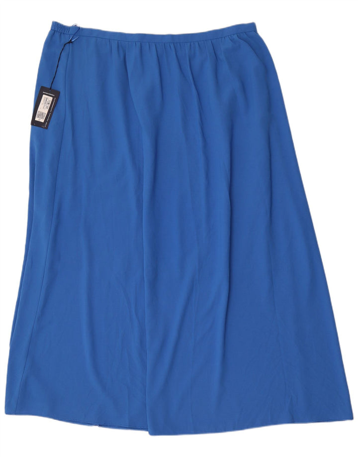 Marks & Spencer Jupe trapèze pour femme UK 20 2XL W40 Bleu Polyester