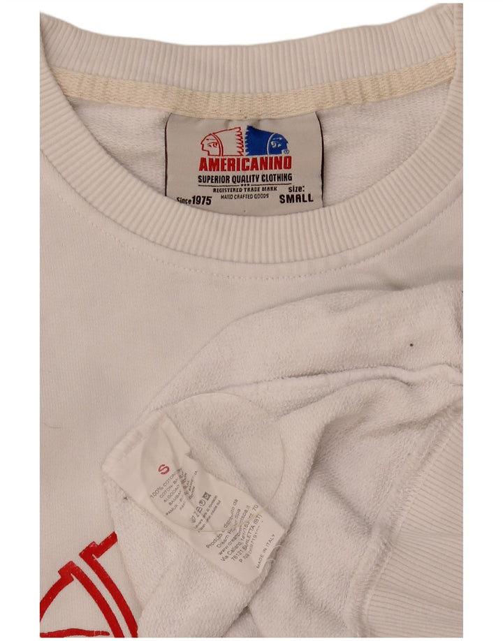 Americanino Sweat-shirt graphique pour homme Petit coton blanc
