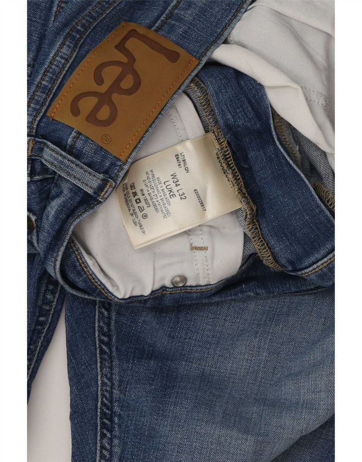 Lee Jean Slim Homme W34 L32 Bleu Coton