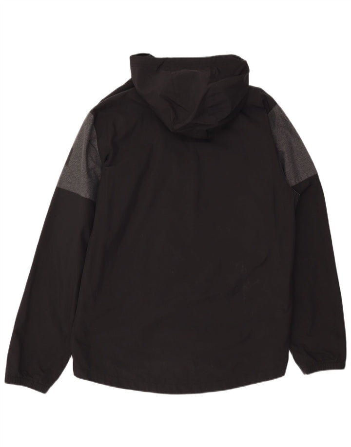 ADIDAS Veste de pluie à capuche pour homme UK 38 Medium Noir Colourblock Polyester