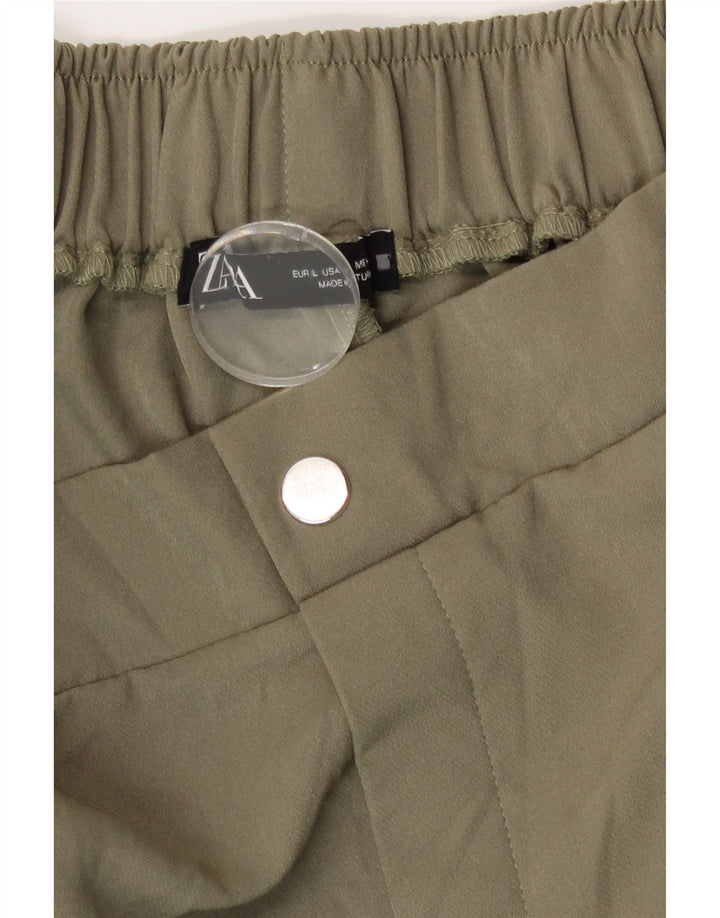 Zara Pantalon Cargo Joggers Femme Large W32 L26 Kaki