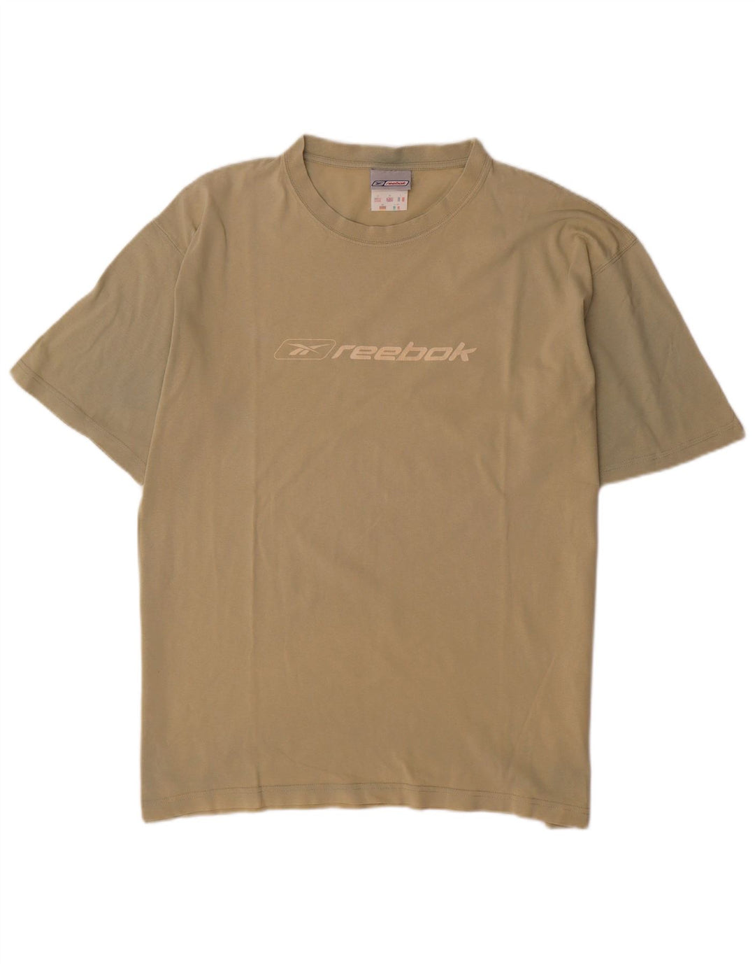 REEBOK T-Shirt Graphique Homme Kaki Moyen Coton