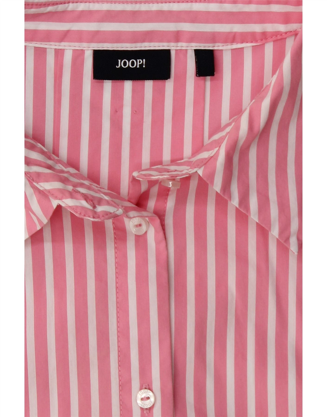 JOOP Chemisier à manches 3/4 pour femme UK 14 en coton à fines rayures rose moyen