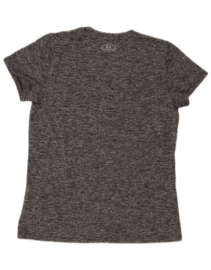 UNDER ARMOUR T-shirt graphique Heat Gear pour femme UK 14 Gris moyen