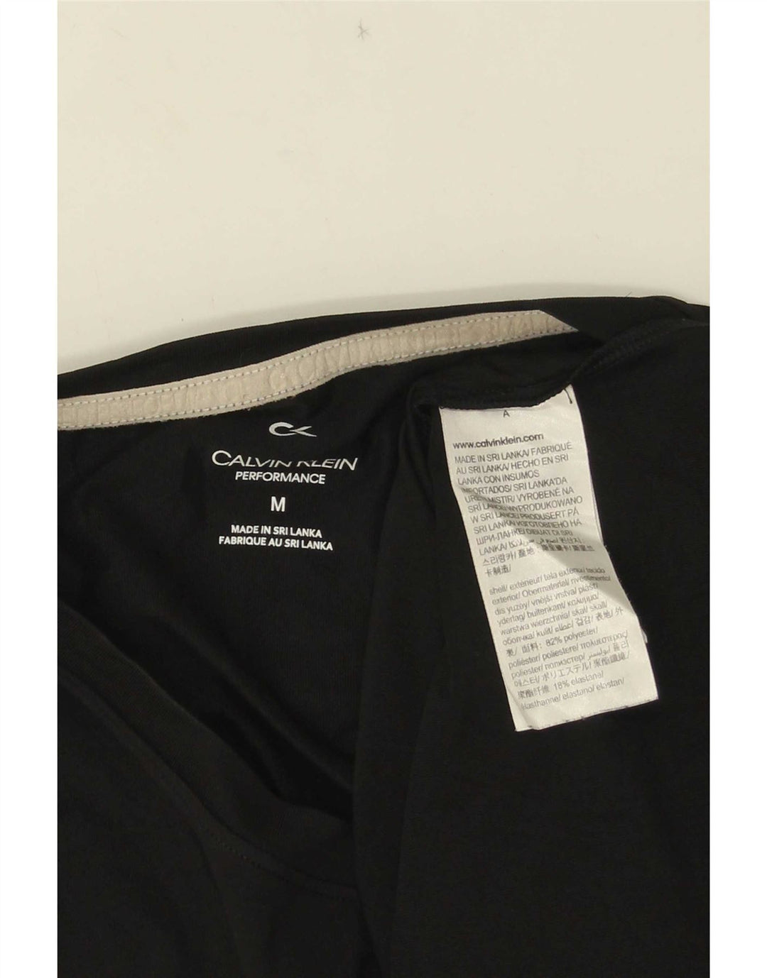 Calvin Klein T-Shirt Graphique Homme Noir Moyen Polyester Colorblock