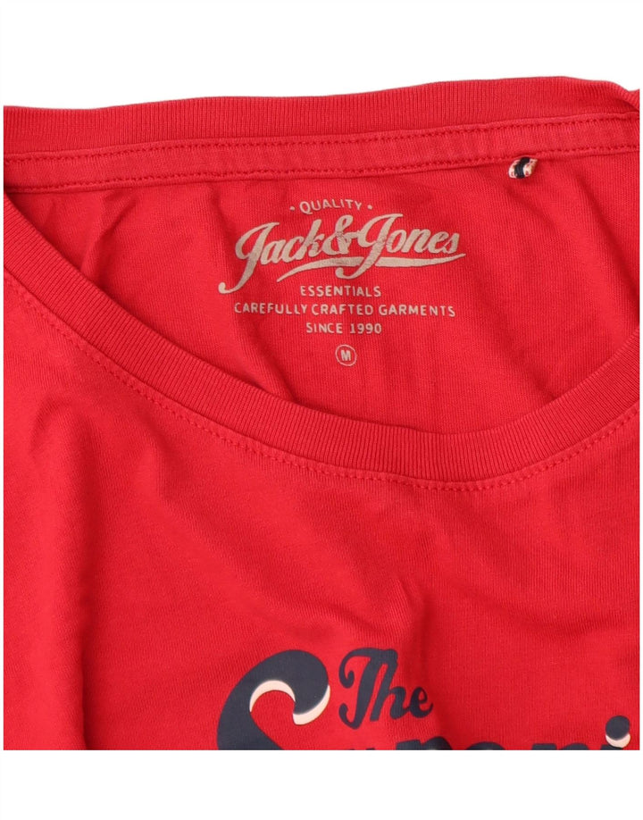 Jack & Jones T-Shirt Denizen Graphic Homme Rouge Moyen Coton