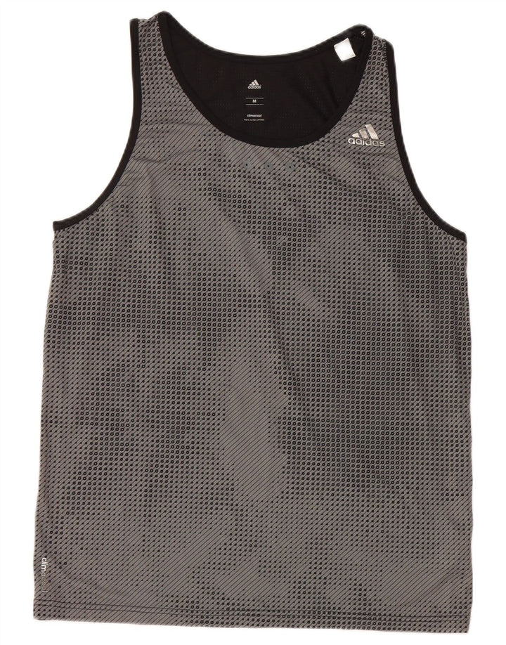 Adidas Hommes Climacool Débardeur Moyen Noir Rayé Polyester