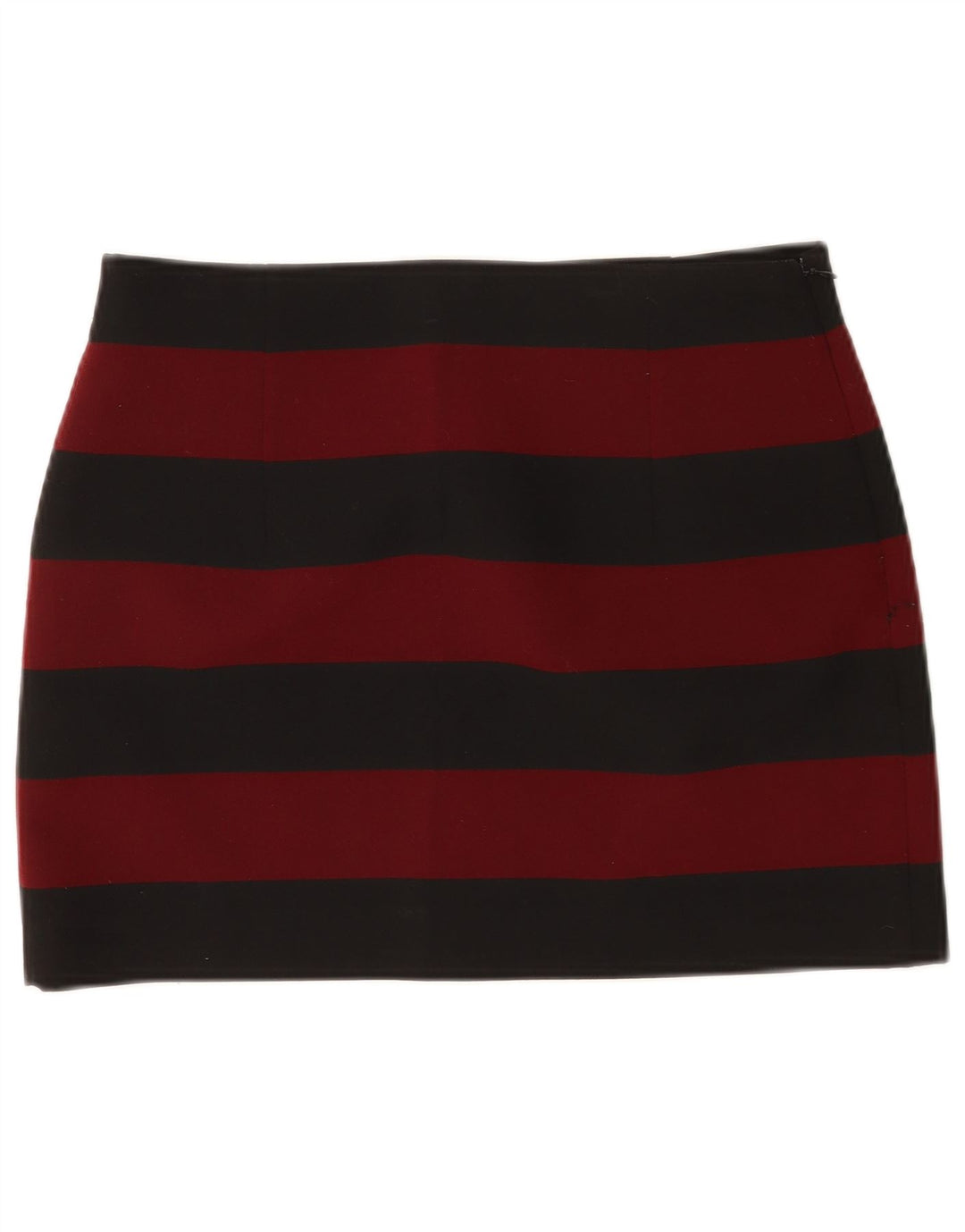 Zara Femme Mini Jupe Large W30 Noir Rayé