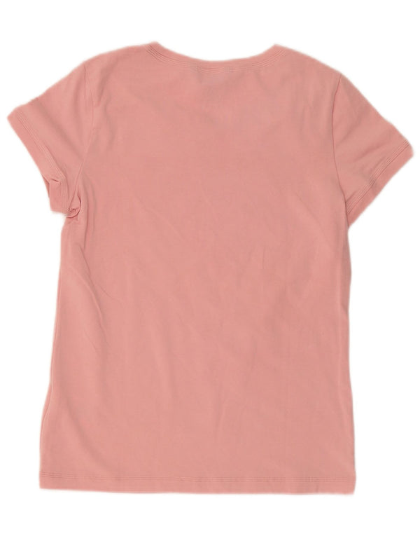 Adidas T-Shirt Femme Top UK 14 Coton Rose Moyen