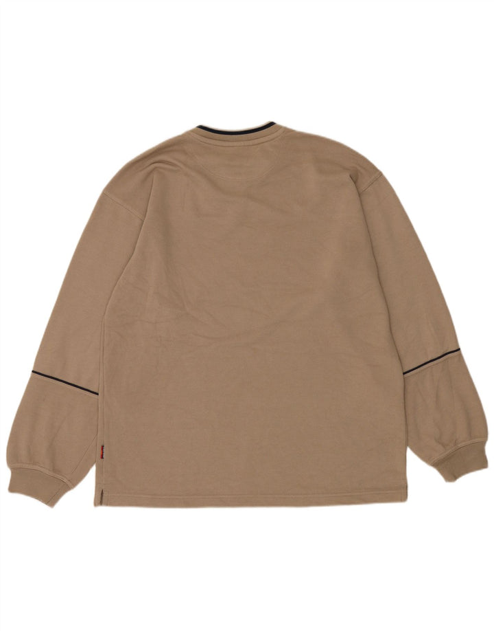 ELLESSE Sweat-Shirt Homme Large Beige Polyester