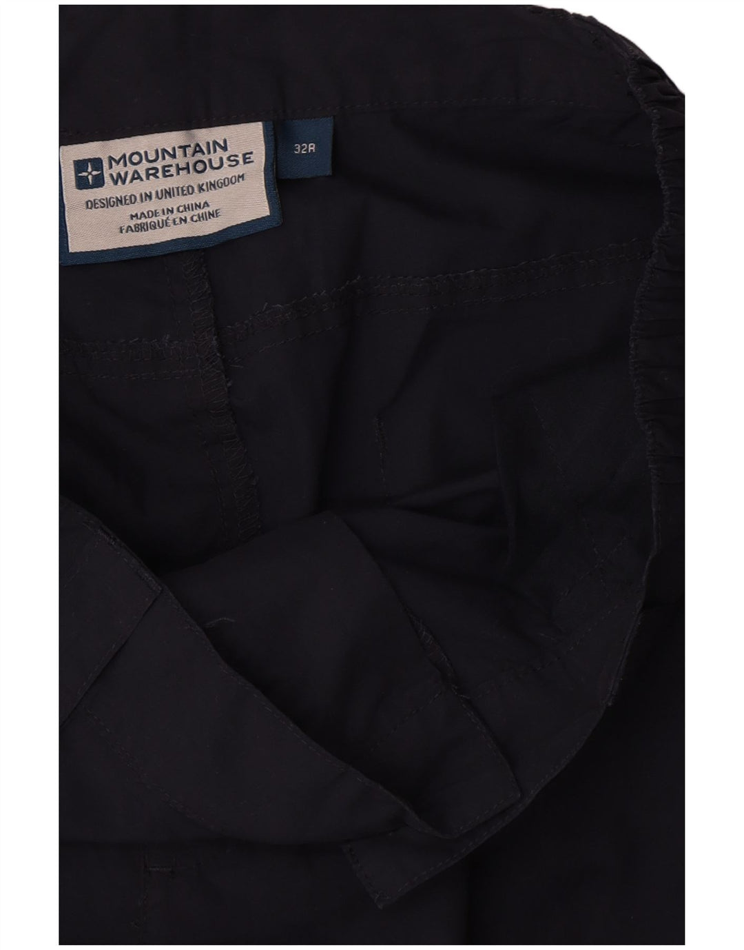 Mountain Warehouse Pantalon Cargo Droit Homme W32 L32 Bleu Marine Polyester