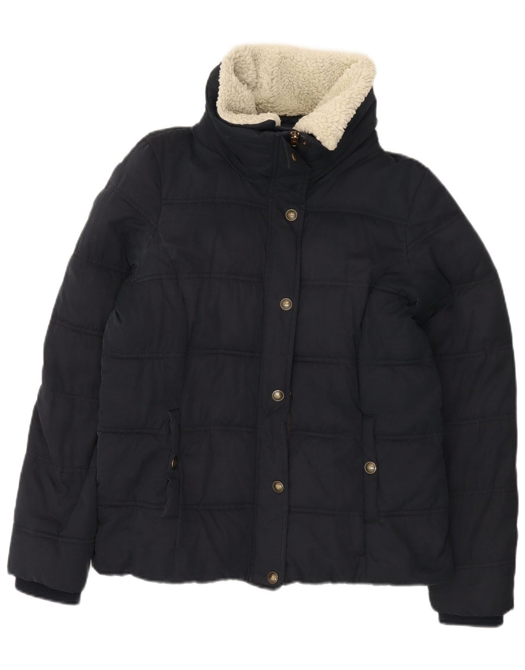 Fat Face Veste matelassée pour femme UK 12 Medium Bleu marine Polyester