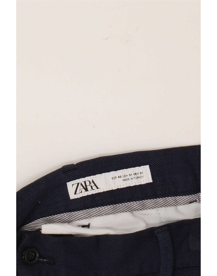 Zara Short Chino Homme EU 40 Medium W31 Bleu Marine