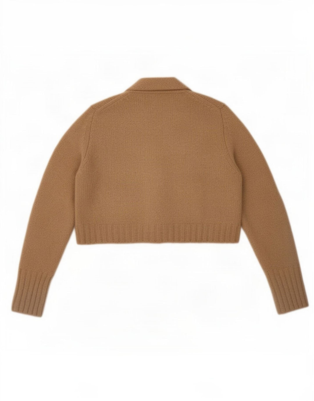 Zara Womens Crop Cardigan Pull UK 10 Petit Beige Polyester