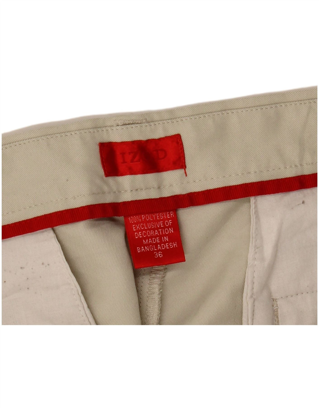 IZOD Short Chino Homme W36 Large Beige Polyester